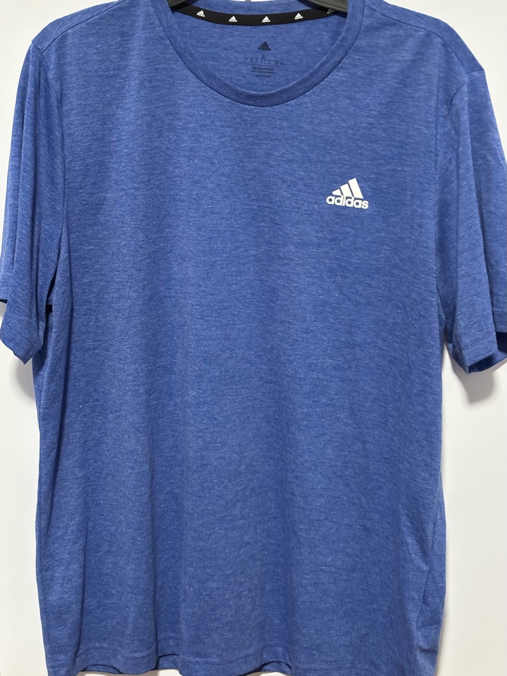 adidas Heathered Royal Blue Athletic Crew Neck Tee